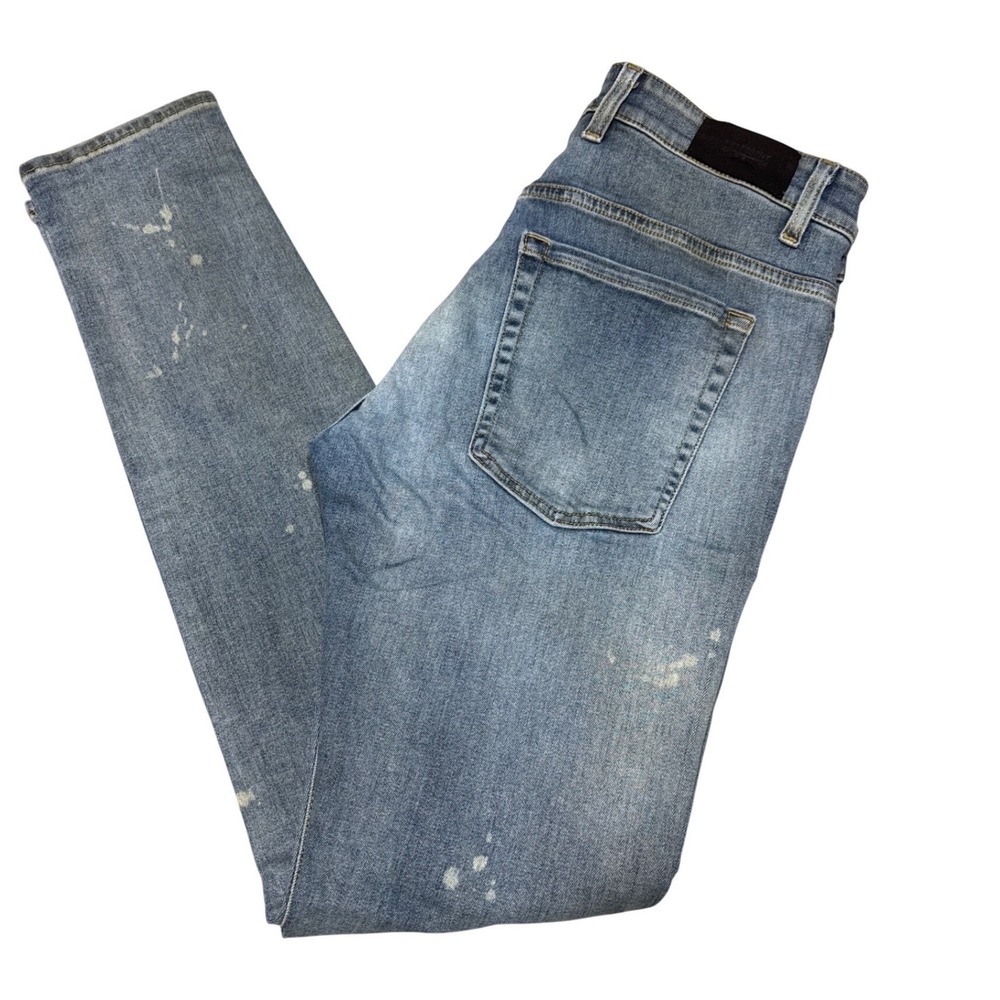 Represent Jeans Mens 32 Destroyer Denim Distressed Paint‎ Splatter Blue Italian